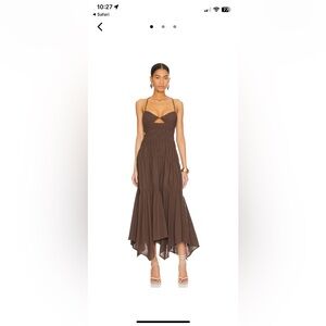 SNDYS Thalia Dress in Brown- XS